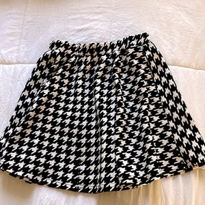 black and white SHEIN skirt